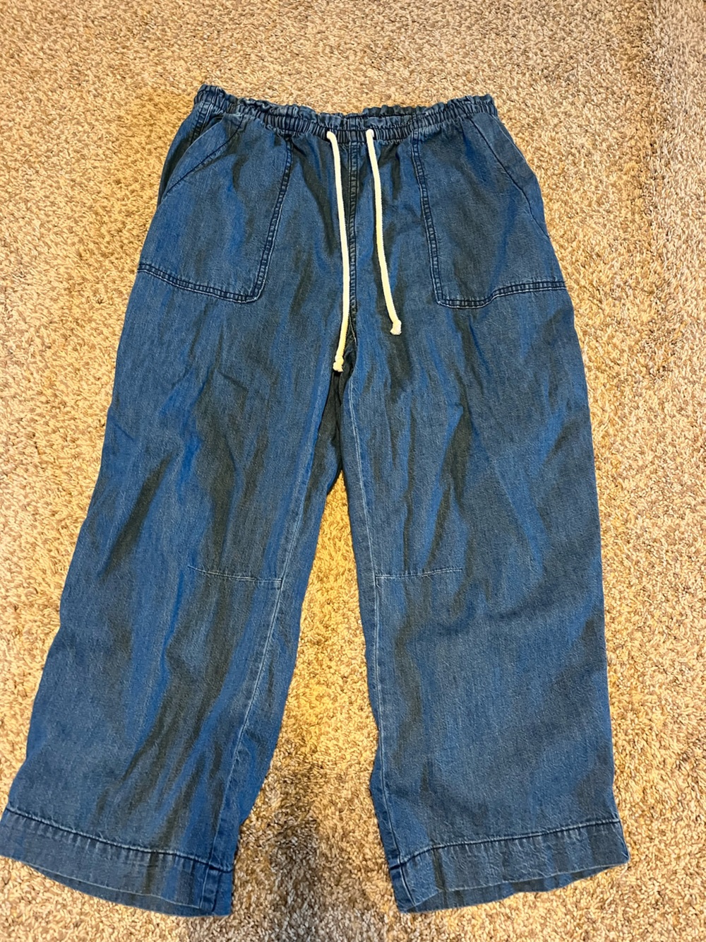 Old Navy Navy Relaxed Drawstring Jeans